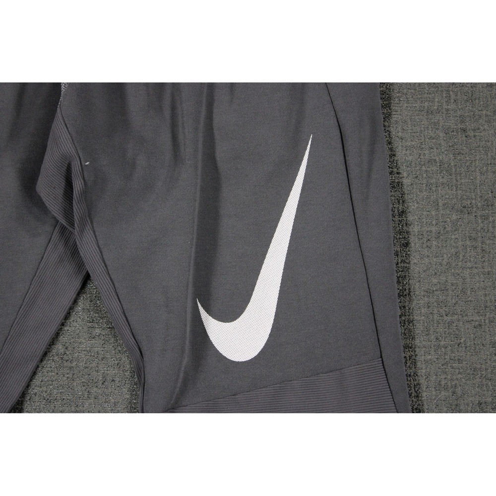 Nike Dri-FIT Mens Training Pants Gray Swoosh Logo Athletic Joggers Large - Picture 2 of 16